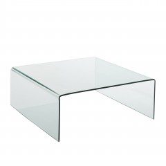 CAFE TABLE SQ CLEAR GLASS 100     - CAFE, SIDE TABLES